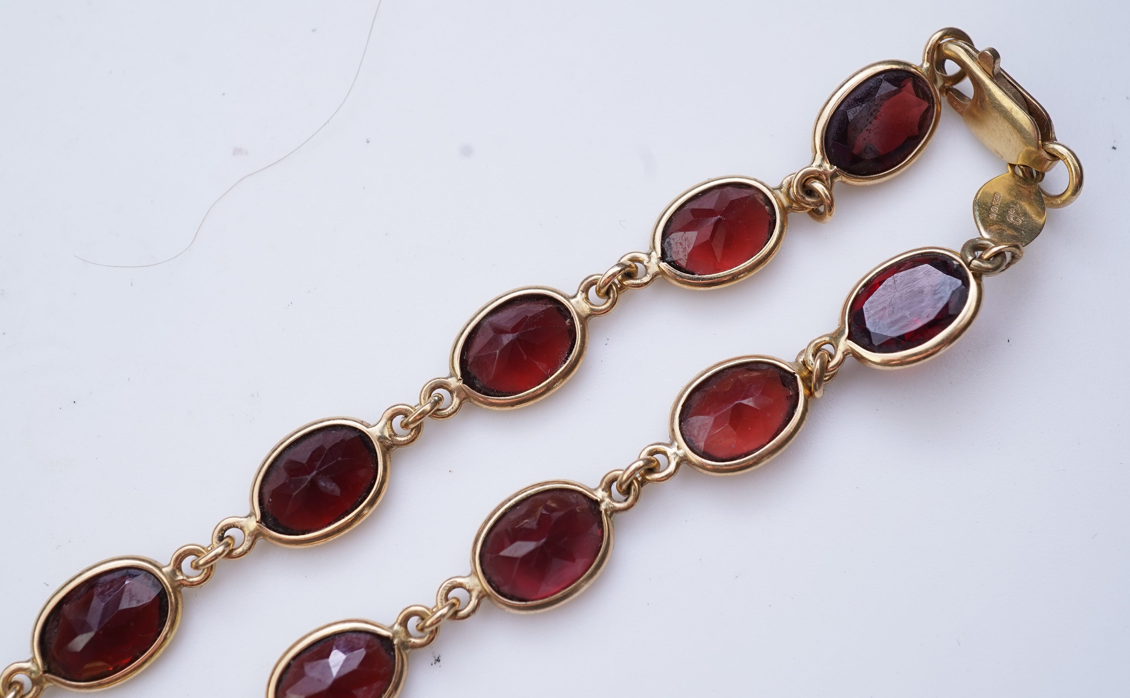 A garnet necklace